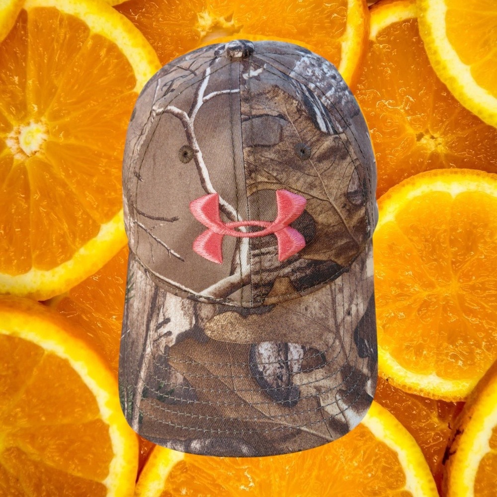 Under Armour Womens Camo Baseball Hat Pink Logo Adjustable Snapback 1238981 OSFA